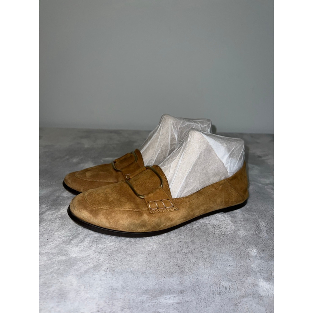 Women's FRAME Brown Suede Loafers Flats Size 39.5